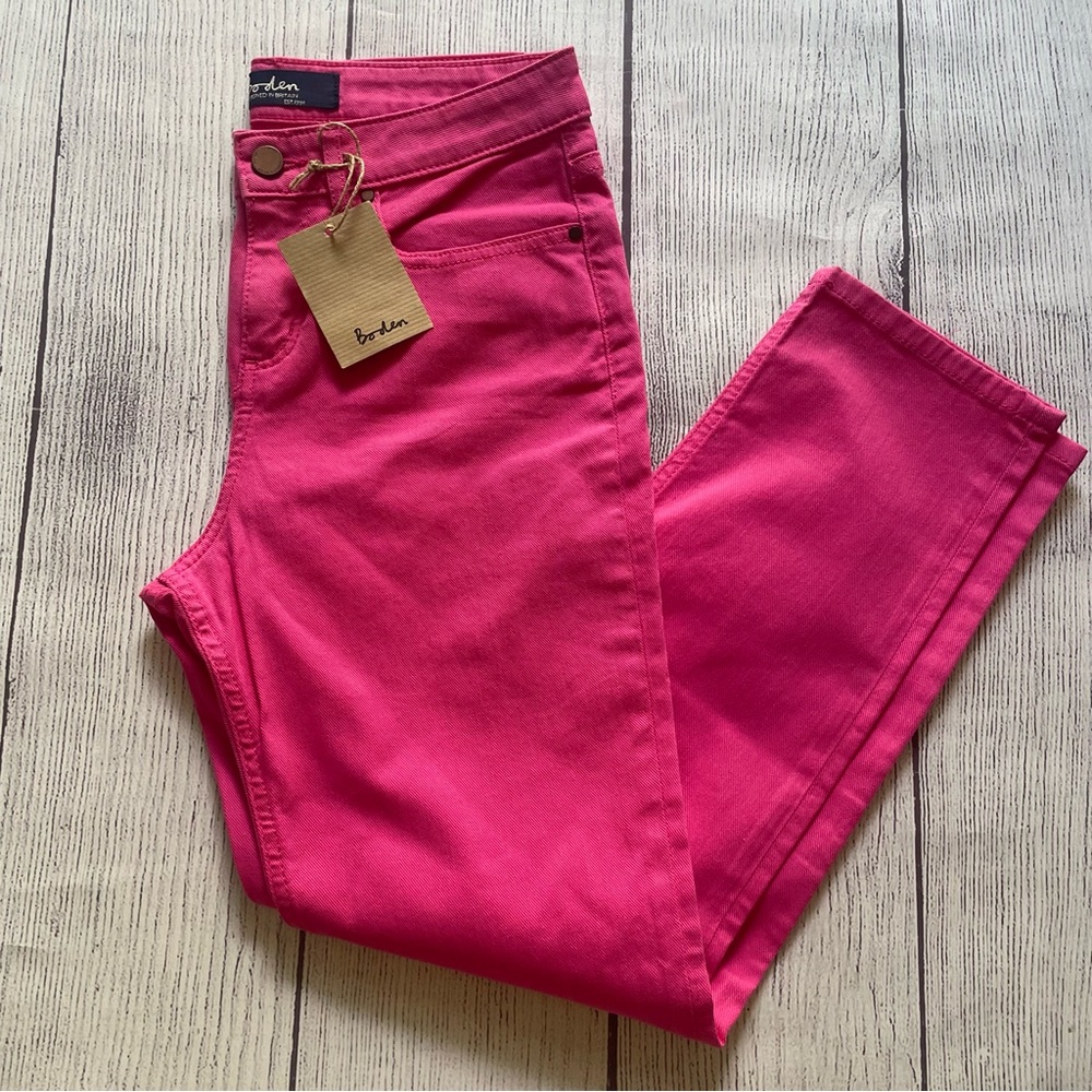 Boden Hot Pink Cambridge Ankle Skimmer Jeans size 4P